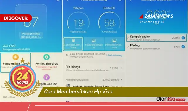 cara membersihkan hp vivo