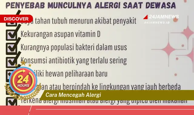 cara mencegah alergi