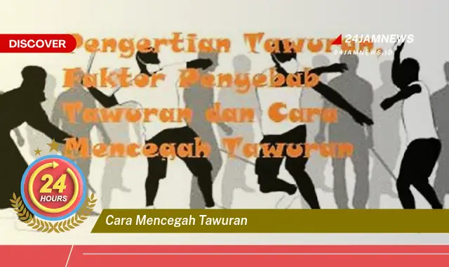 cara mencegah tawuran