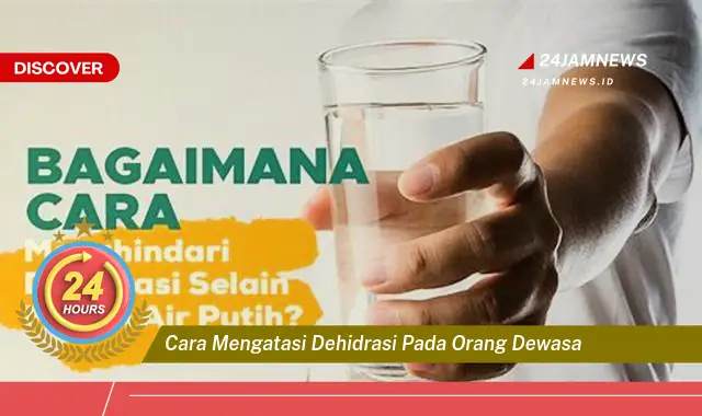 cara mengatasi dehidrasi pada orang dewasa