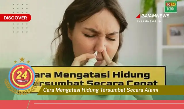 cara mengatasi hidung tersumbat secara alami