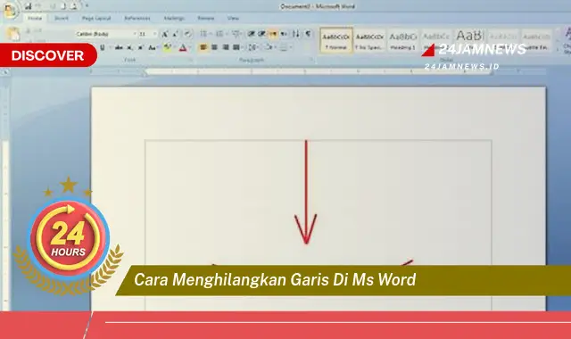 cara menghilangkan garis di ms word