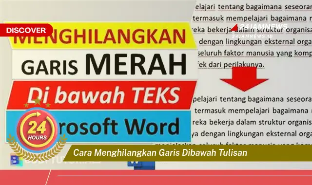 cara menghilangkan garis dibawah tulisan