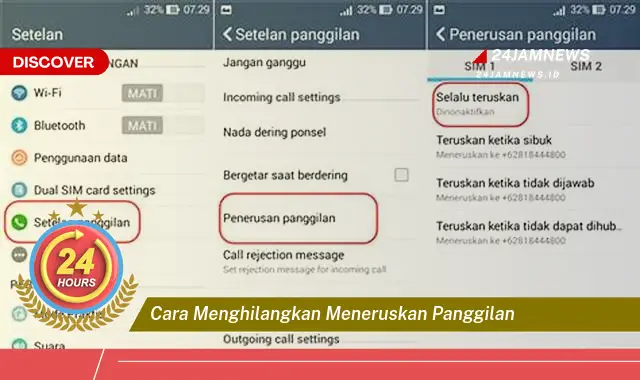 cara menghilangkan meneruskan panggilan