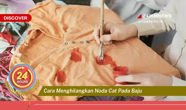 cara menghilangkan noda cat pada baju