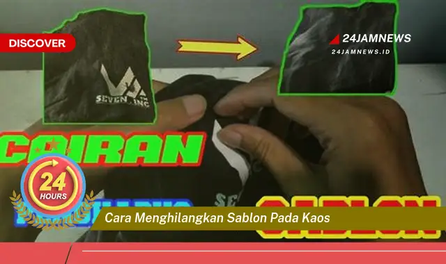 cara menghilangkan sablon pada kaos