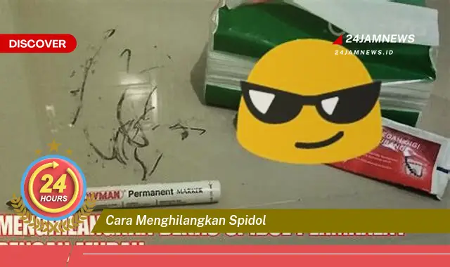 cara menghilangkan spidol