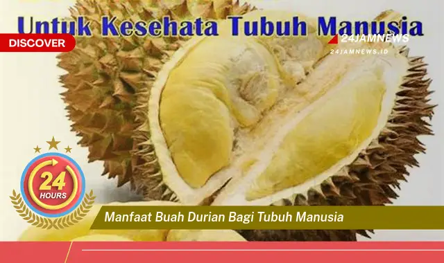 Temukan Manfaat Buah Durian bagi Tubuh Manusia, Kuatkan Imunitas, Sehatkan Tulang, dan Lainnya