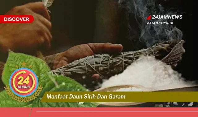 Temukan Manfaat Daun Sirih dan Garam untuk Kesehatan Tubuh dan Kecantikan Anda Temukan Manfaat Daun Sirih dan Garam untuk Kesehatan Tubuh dan Kecantikan Anda